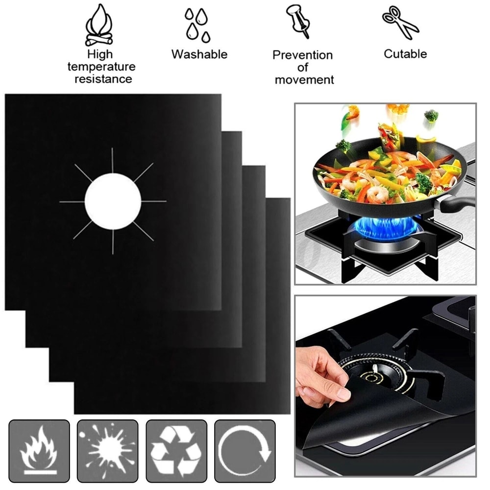 Reusable Gas Stove Burner Covers Non Stick Stove Top Protector Liners 9