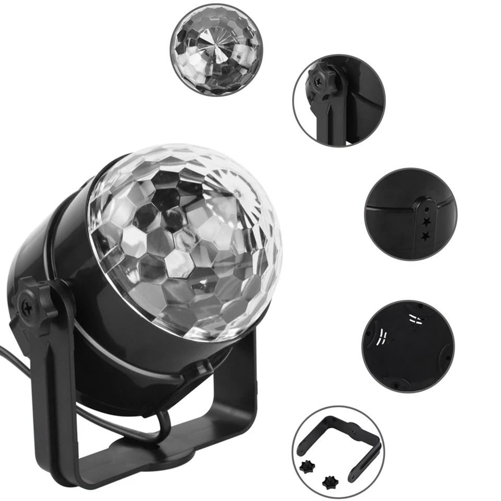 Disco Party Lights LED DJ Ball Sound Activated RGB Dance Lamp 7