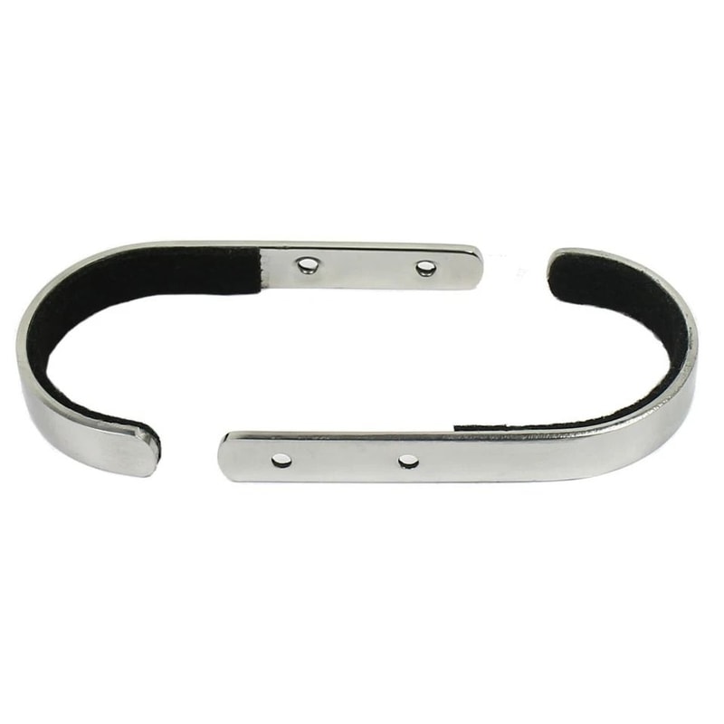 Stainless Steel Wall Mount Gun Rack With FeltLined Rifle And Shotgun Hangers 2