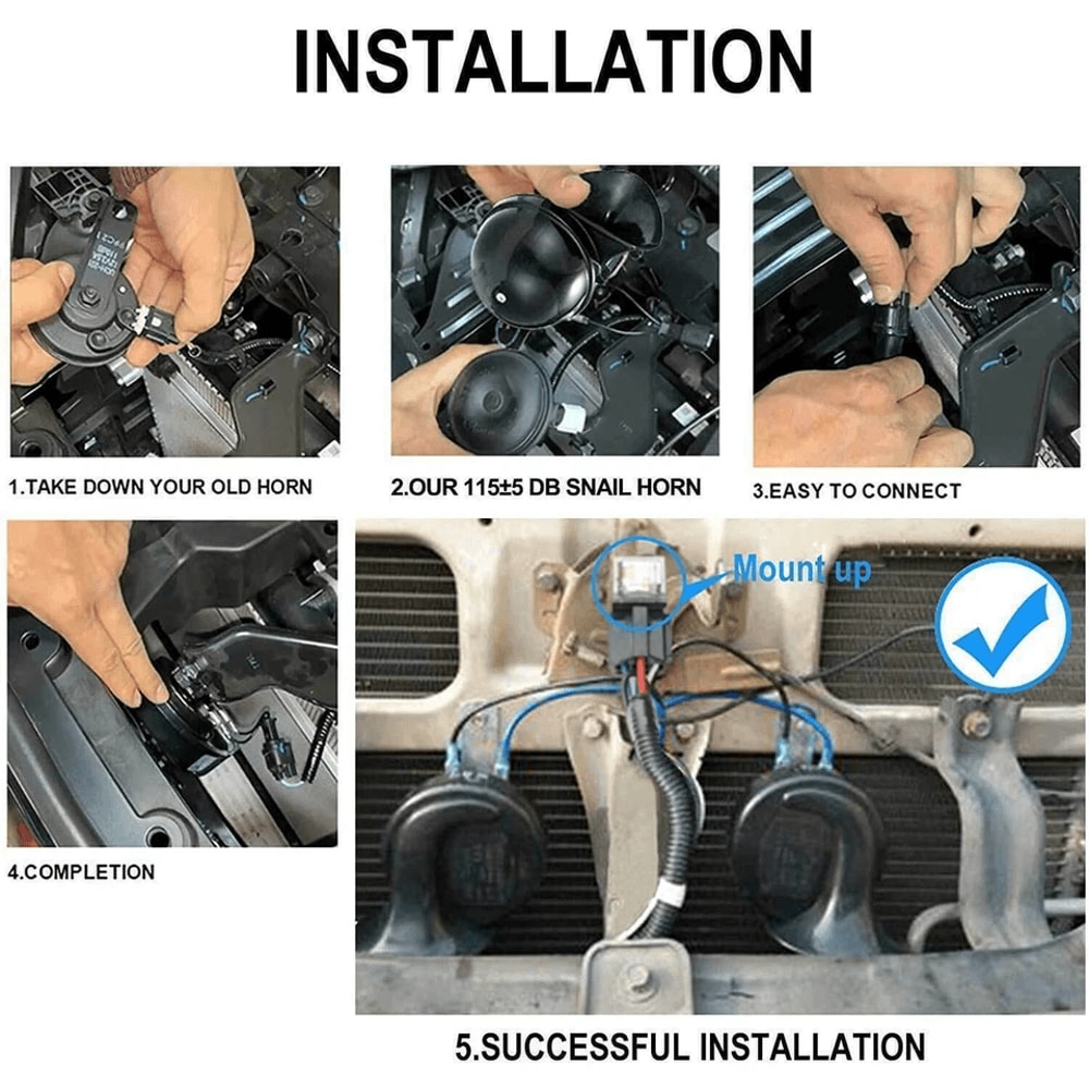 Super Loud Train Horn Waterproof Electric Horn For Motorcycle Car Truck SUV And Boat 4