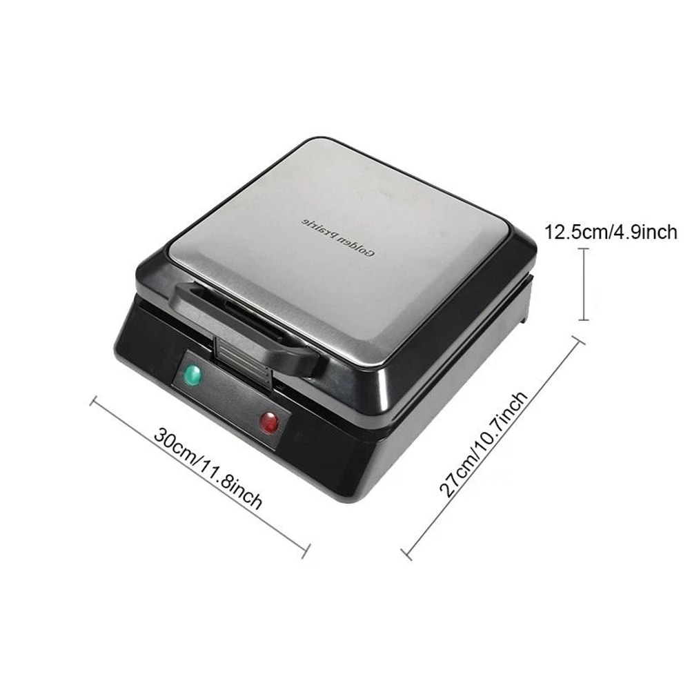 Square Belgian Waffle Maker Stainless Steel Dishwasher Safe 0