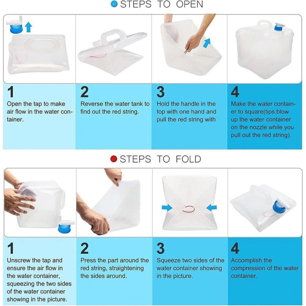 GAL Collapsible Water Container With Spigot Portable Camping Water Storage Jug 1