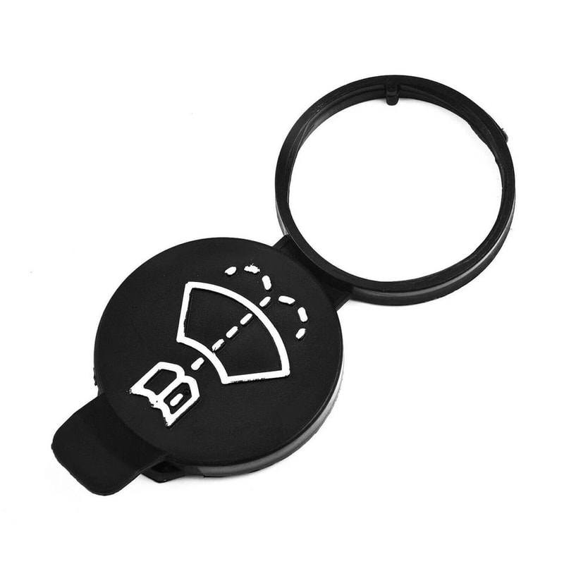Black Car Windshield Washer Fluid Reservoir Tank Cap Durable Lid Cover For Reliable Performance 1