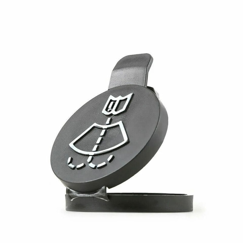 Black Car Windshield Washer Fluid Reservoir Tank Cap Durable Lid Cover For Reliable Performance 2