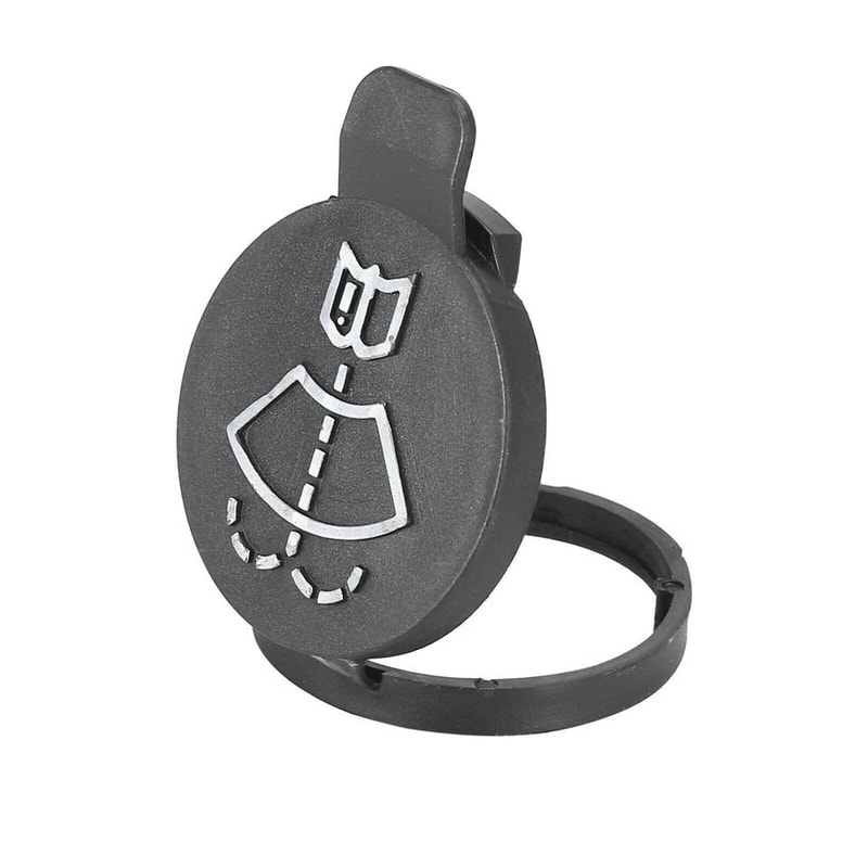 Black Car Windshield Washer Fluid Reservoir Tank Cap Durable Lid Cover For Reliable Performance 4