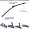 Premium Windshield Wiper Blades Hybrid Silicone JHook AllSeason Performance 6