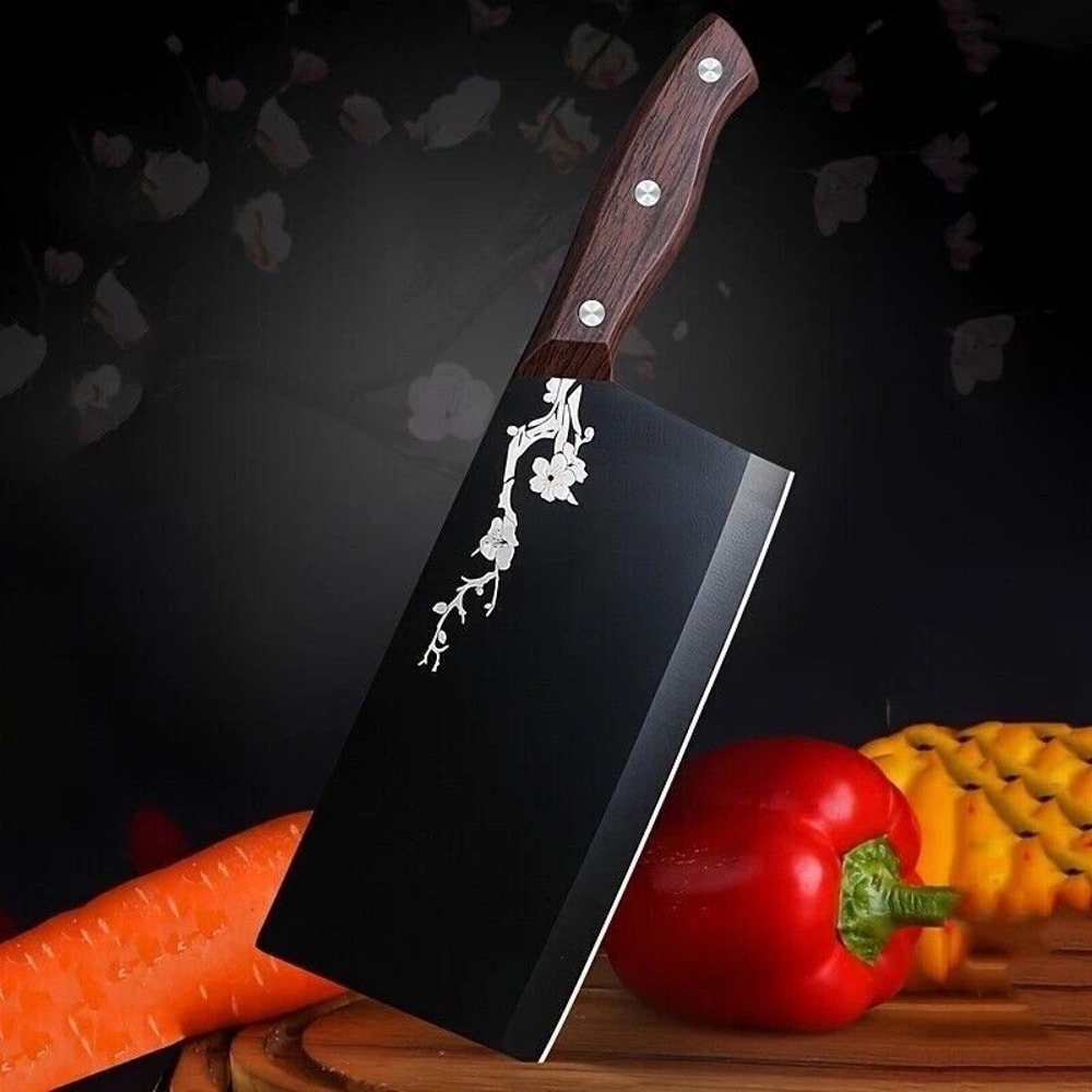 Heavy Duty Meat Cleaver Knife With Razor Sharp Stainless Steel Blade 9