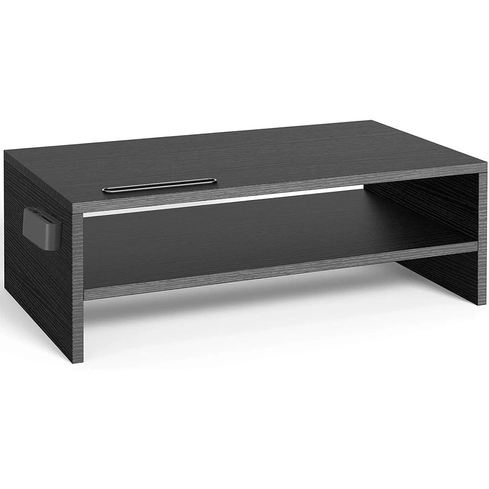 Tier Monitor Stand Riser With Desk Organizer And Phone Holder 0