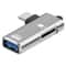 USB C OTG Adapter With USB And TF Card Reader 0