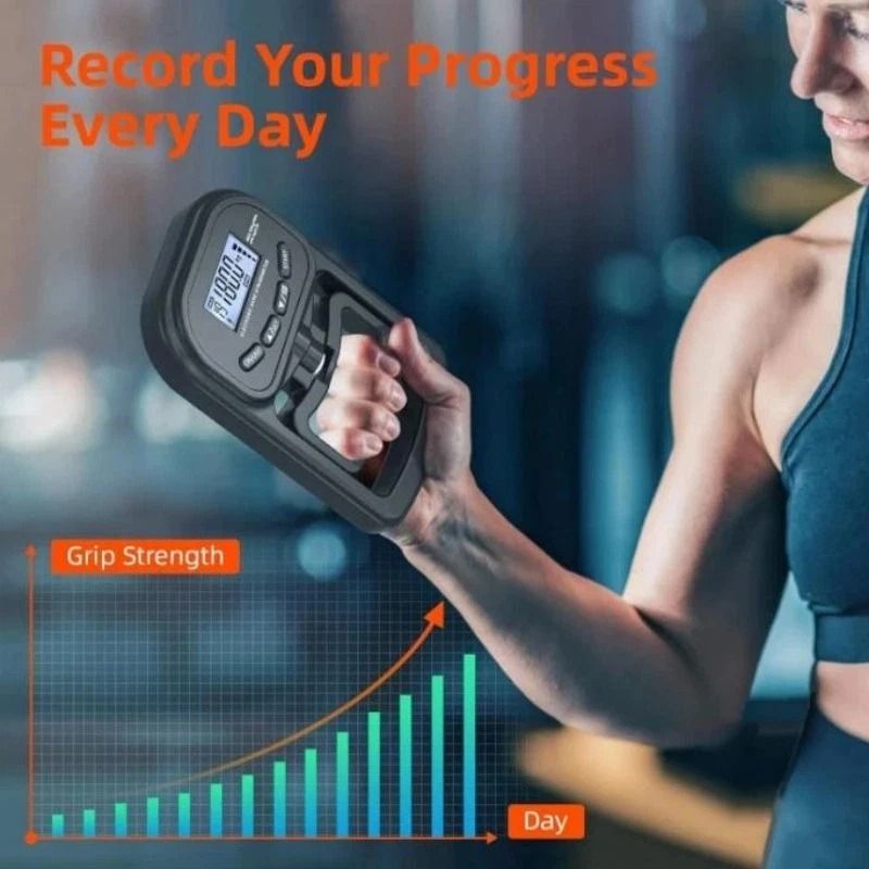 Digital Grip Strength Tester Hand Dynamometer For Fitness Rehab 3