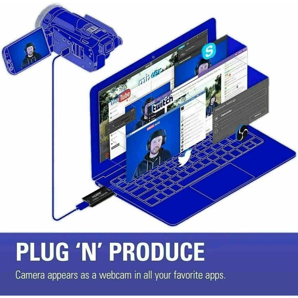 HDMI To USB Video Capture Card For Streaming And Game Recording 8