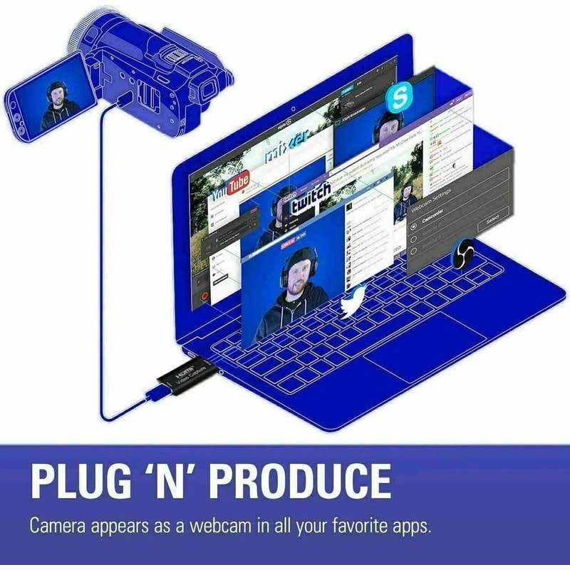 HDMI To USB Video Capture Card For Streaming And Game Recording 8