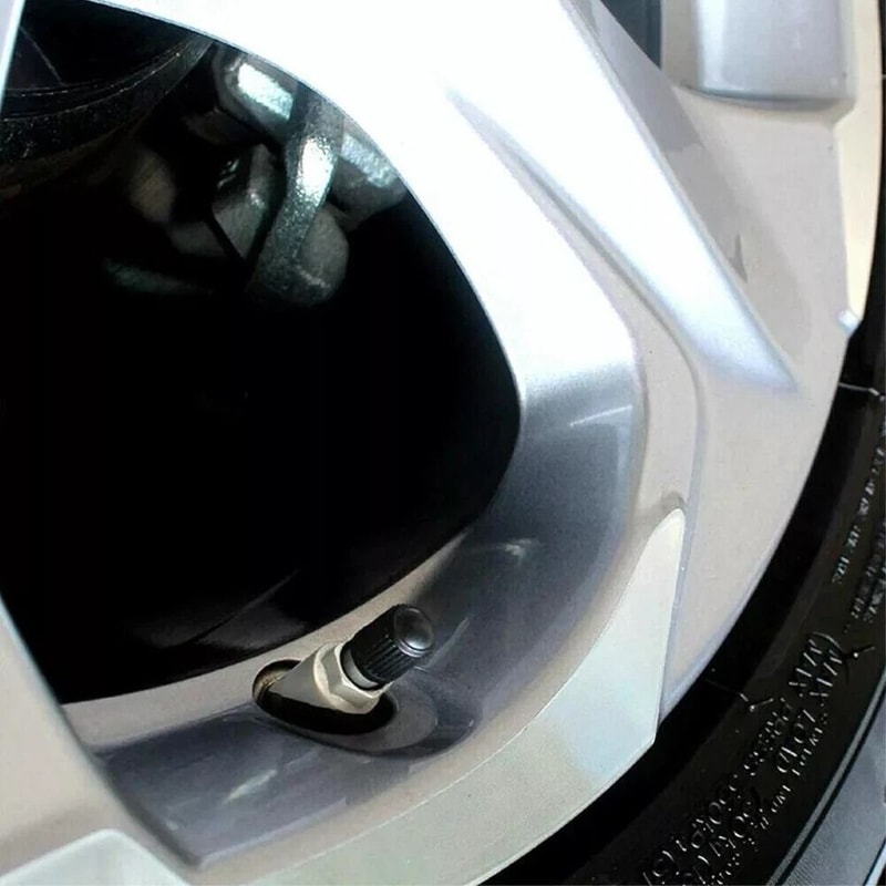 Black Plastic Tire Valve Stem Caps For Cars Trucks Bikes 0