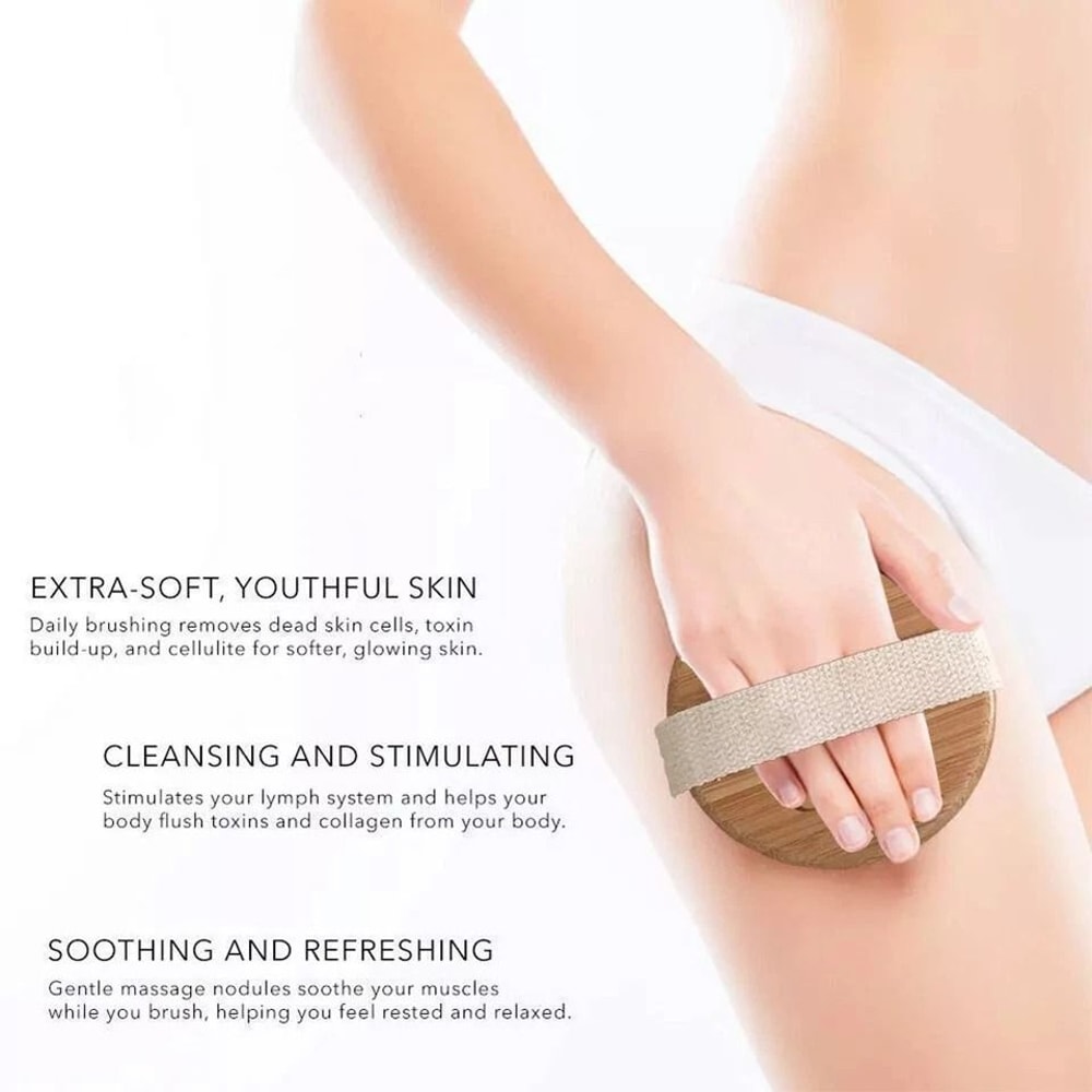 CSM Natural Boar Bristle Dry Body Brush For Exfoliation And Smooth Skin 9