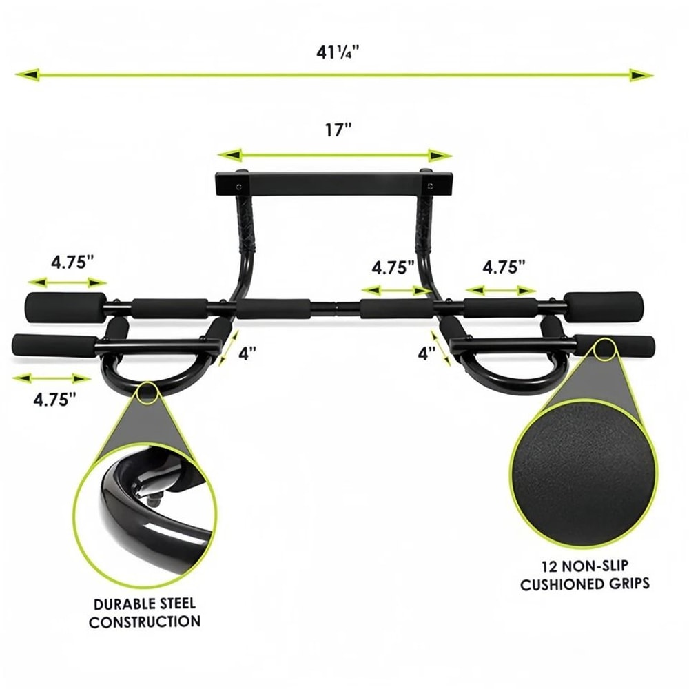 Deluxe Doorway Pull Up Bar Chin Up And Sit Up Home Gym Bar 2