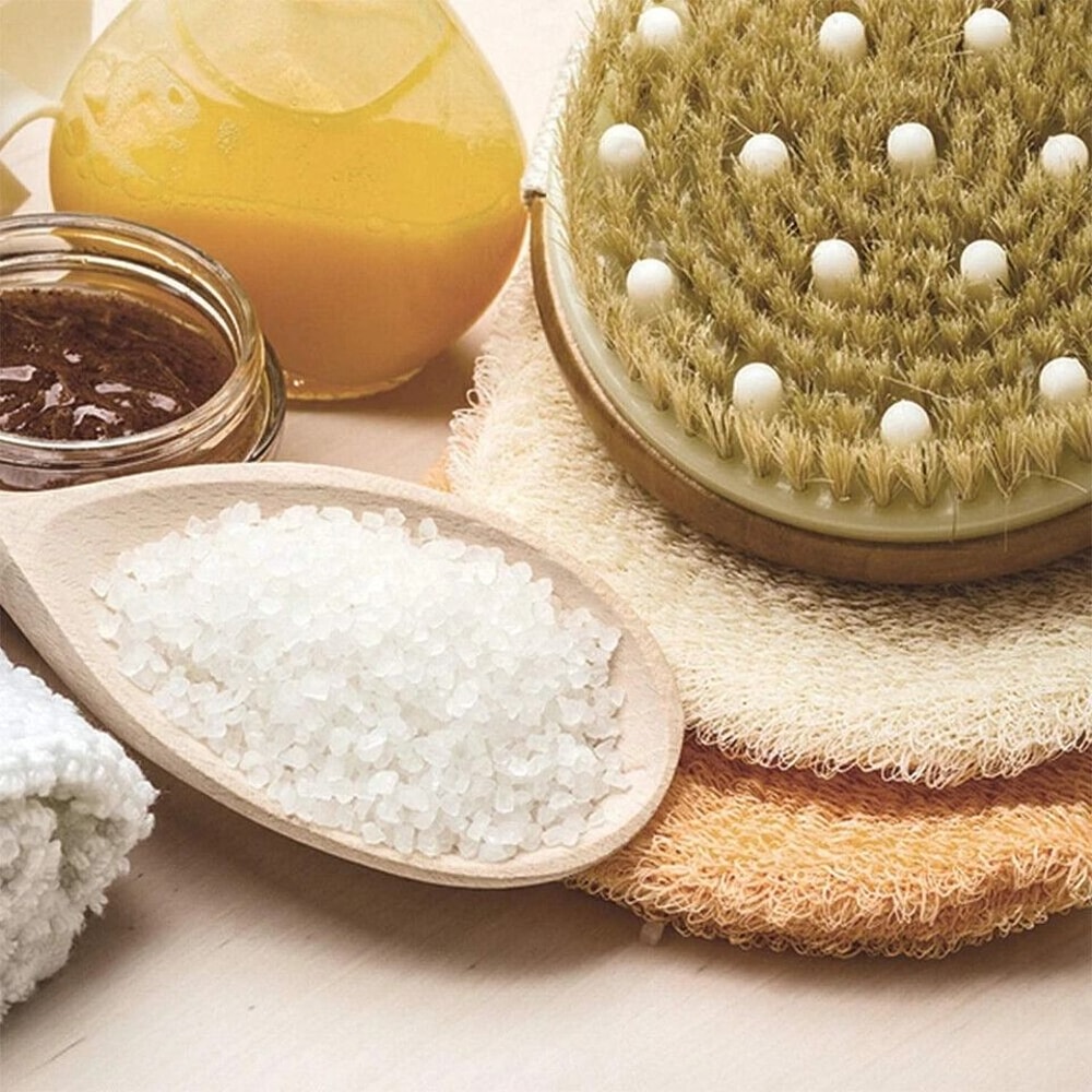 Natural Boar Bristle Dry Body Brush For Exfoliating Cellulite Care And Glowing Skin 1