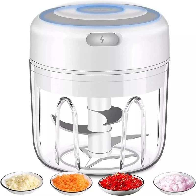 USB Rechargeable Mini Garlic Chopper Wireless Food Processor For Onion Pepper Herbs 0