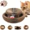 Interactive Cat Scratcher Pad With Ball Track For Indoor Play 0