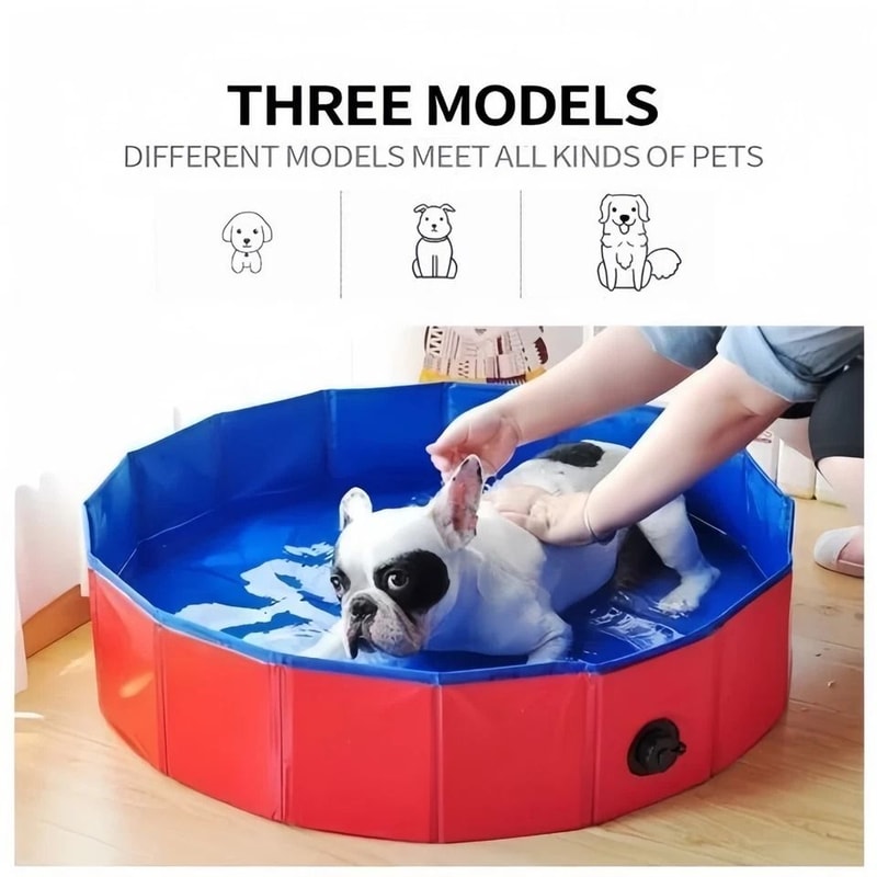 Foldable Dog Pool And Collapsible Pet Bathtub 3