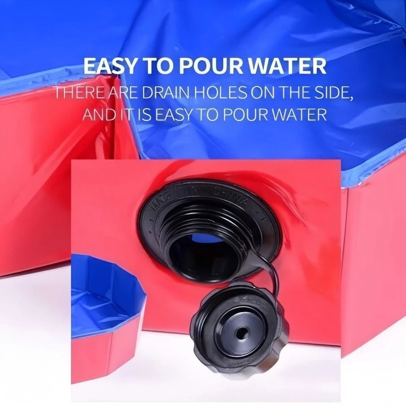 Foldable Dog Pool And Collapsible Pet Bathtub 4