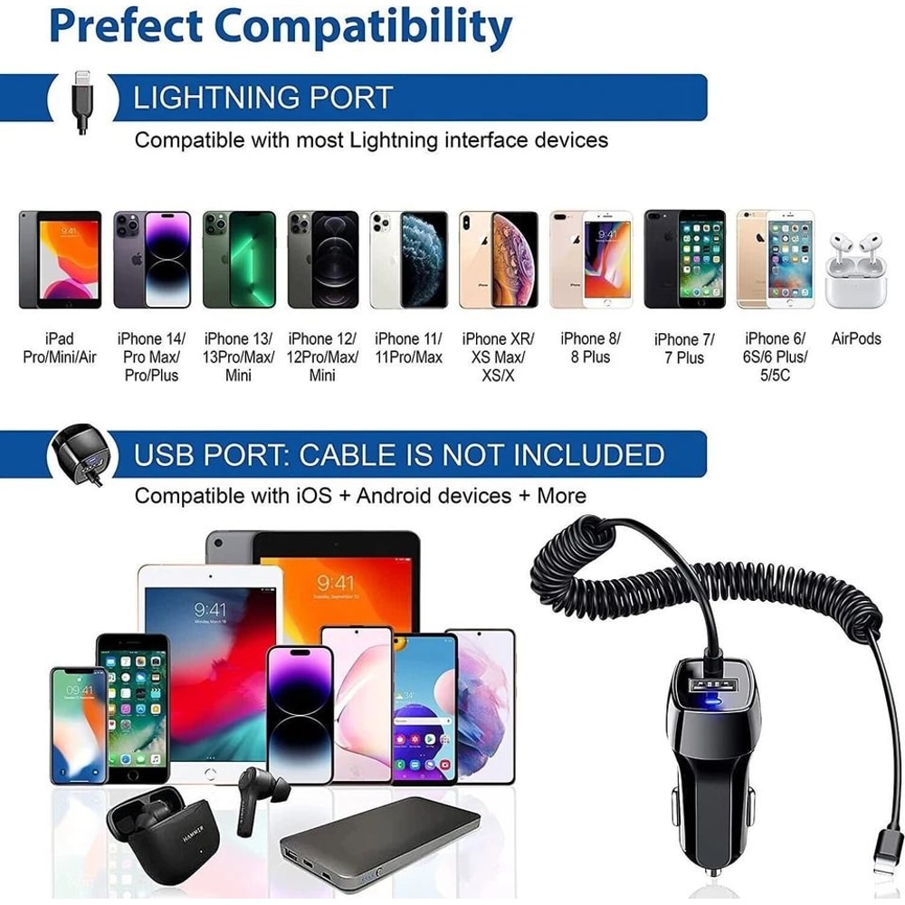 Fast USB Car Charger Adapter For IPhone Samsung And Android 4
