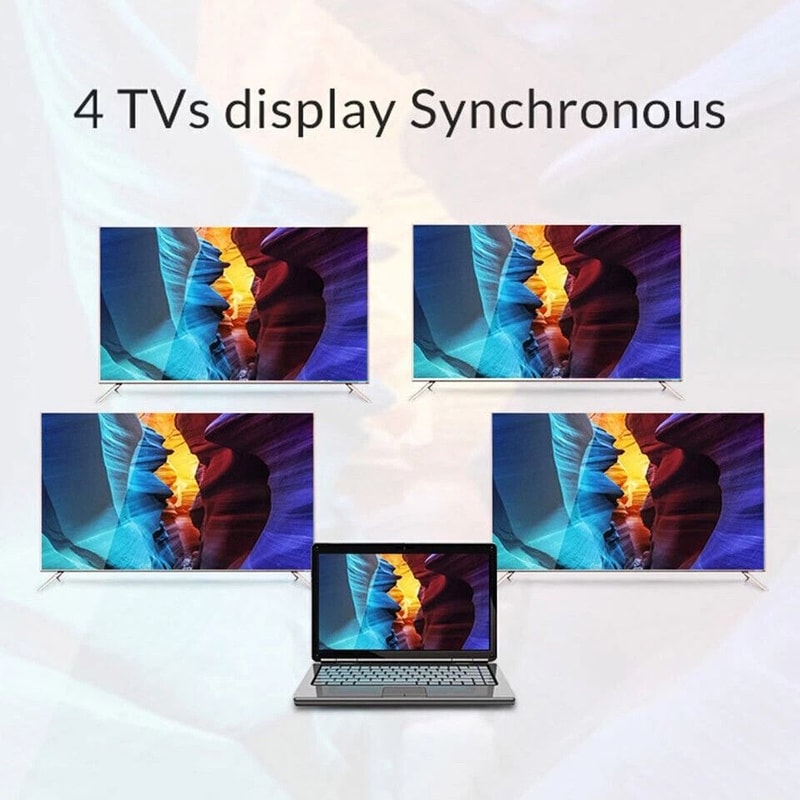 Port VGA Splitter Out Monitor Display Duplicator 2