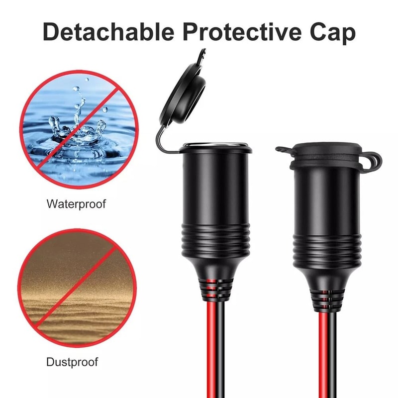 Heavy Duty Car Cigarette Lighter Extension Cord Socket Adapter 6