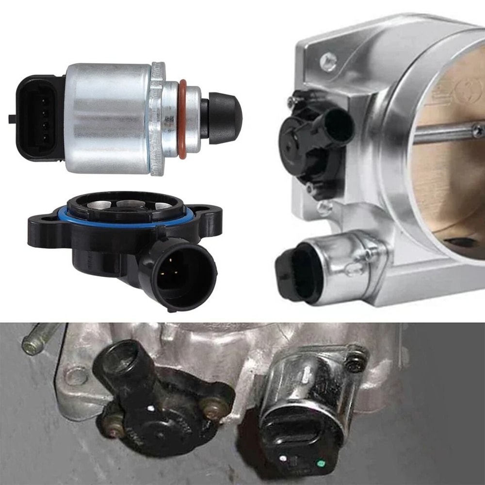 Throttle Position Sensor And Idle Air Control Valve Set For Chevy GMC Cadillac 3