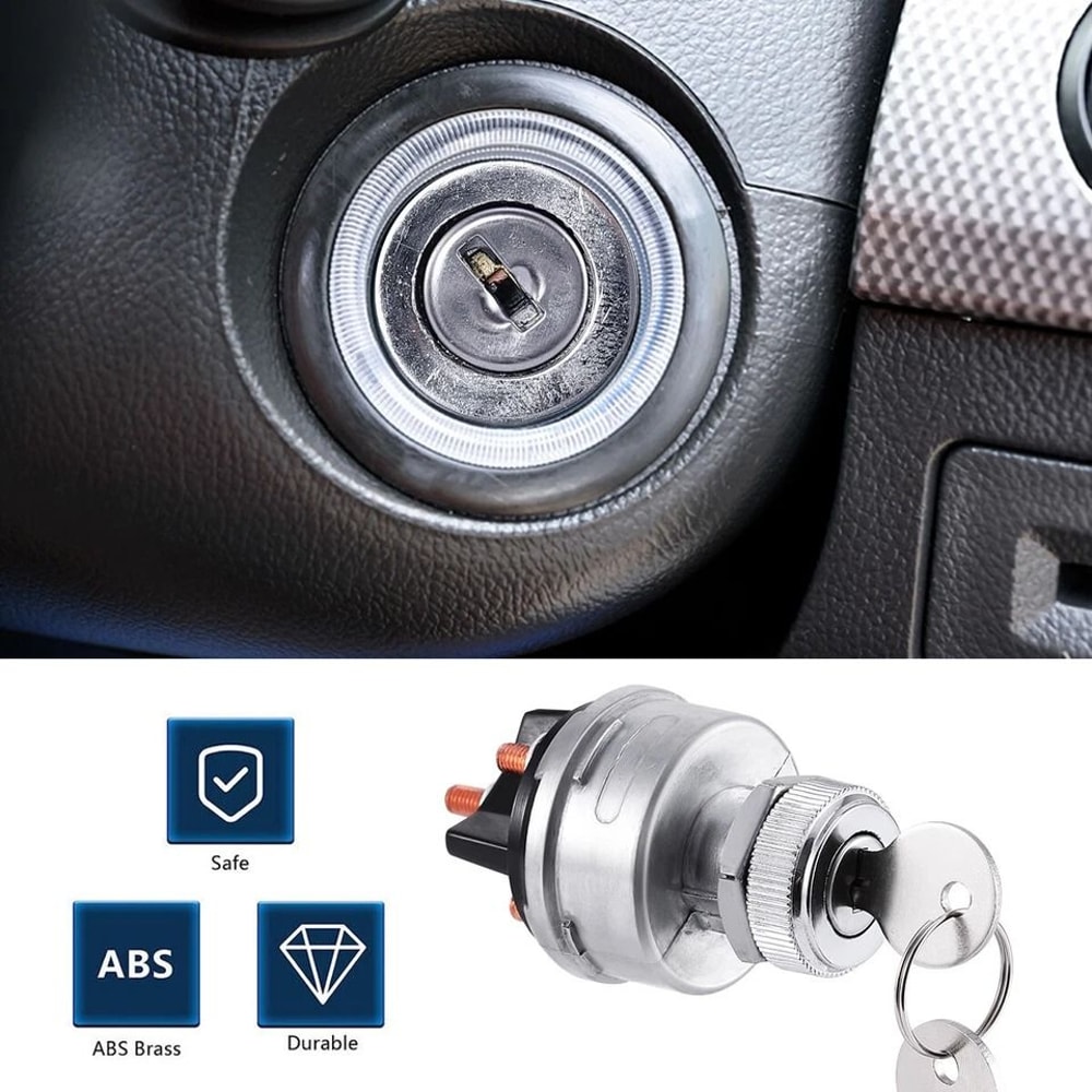 Universal Ignition Key Starter Switch With Keys For Car Truck Tractor Trailer 2