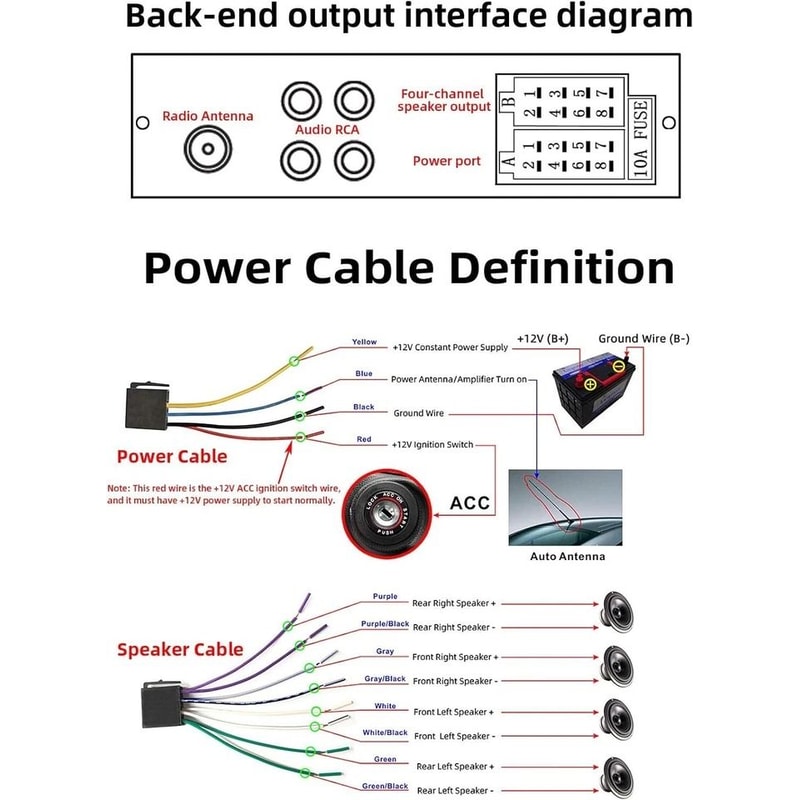 Classic Bluetooth Vintage Car Radio USB AUX Stereo 8