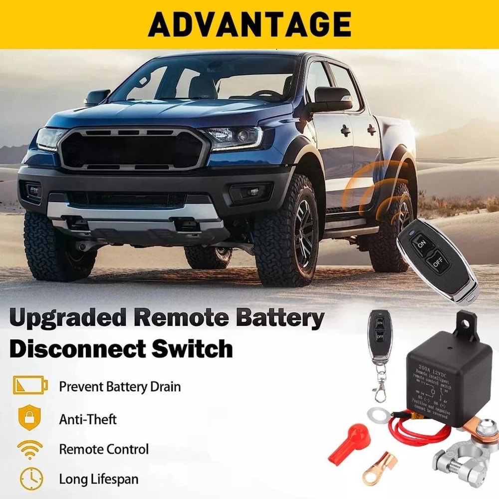 Remote Car Battery Disconnect Switch Anti Theft Isolator 2