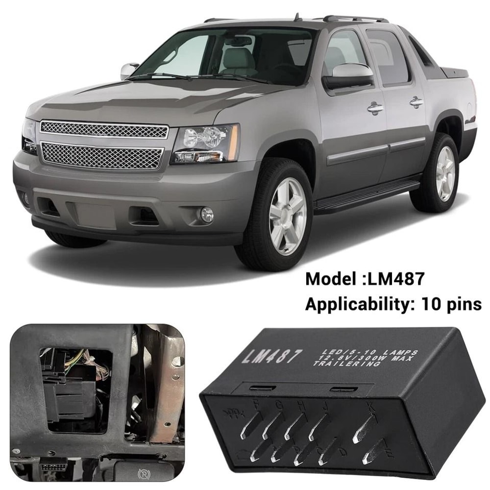 LED Flasher Relay Pin Chevy GMC Turn Signal Hazard Warning Module 4