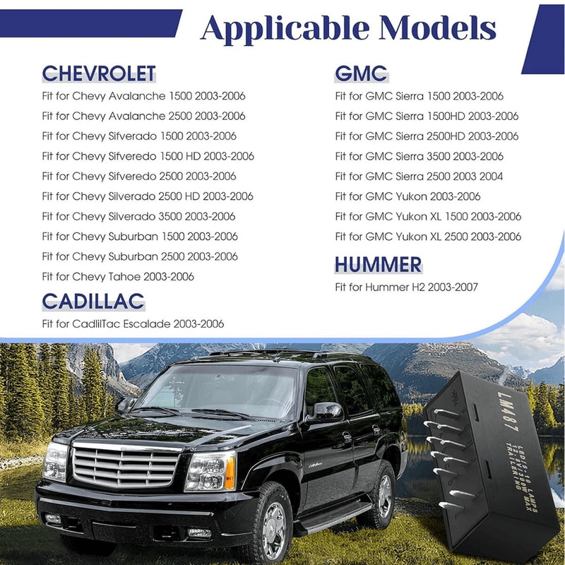 LED Flasher Relay Pin Chevy GMC Turn Signal Hazard Warning Module 8