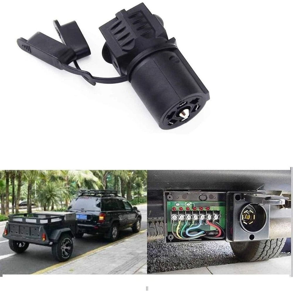 Way To Way Way Trailer Plug Adapter For Truck RV Tow Lights 1
