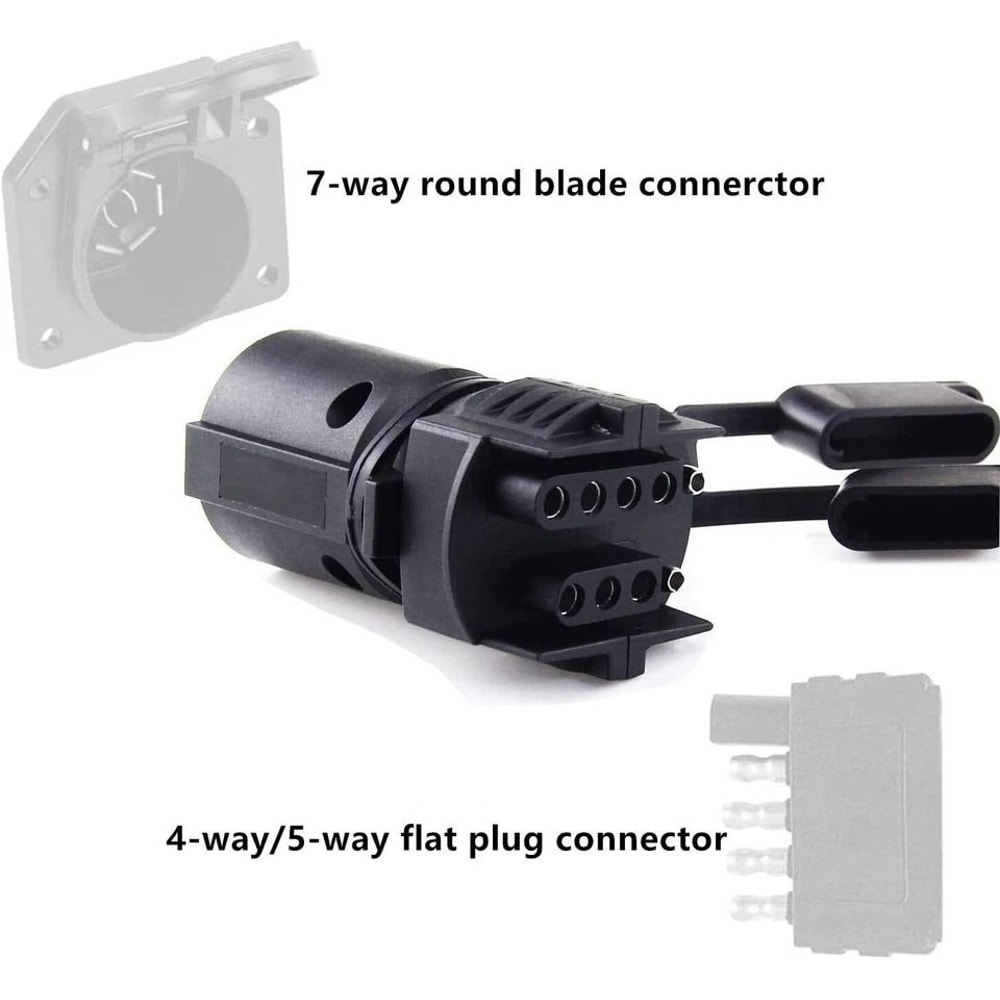 Way To Way Way Trailer Plug Adapter For Truck RV Tow Lights 4