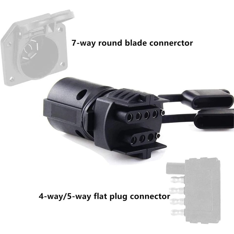 Way To Way Way Trailer Plug Adapter For Truck RV Tow Lights 4