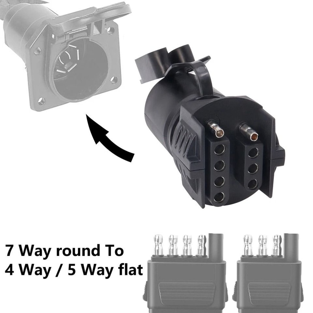 Way To Way Way Trailer Plug Adapter For Truck RV Tow Lights 5