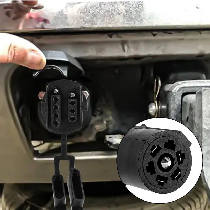 Way To Way Way Trailer Plug Adapter For Truck RV Tow Lights 6