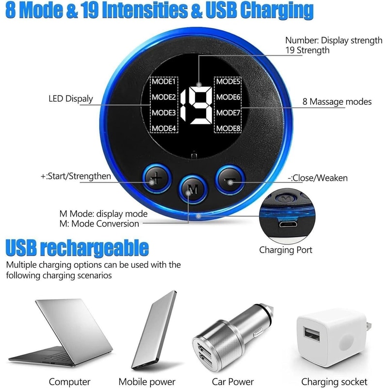 EMS Abs Trainer Muscle Toner Belt Electric Abdominal Toning Belt For Home Fitness 14