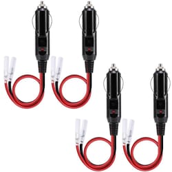 fused cigarette lighter plug with connector cable