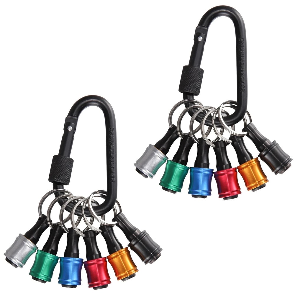 Quick Release Hex Shank Drill Bit Keychain Holder Set 0