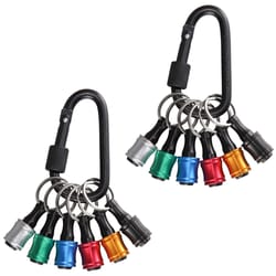 quick release hex shank drill bit keychain holder set