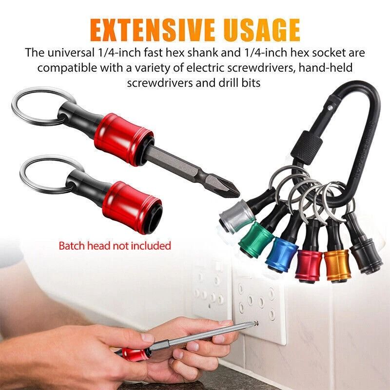 Quick Release Hex Shank Drill Bit Keychain Holder Set 11