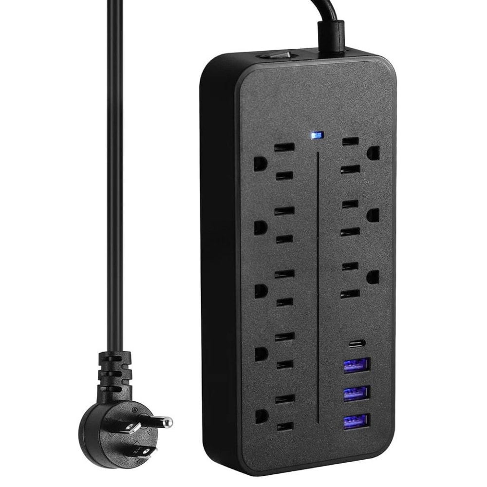 Outlet USB Surge Protector Wall Mount Power Strip With USB C Port 4