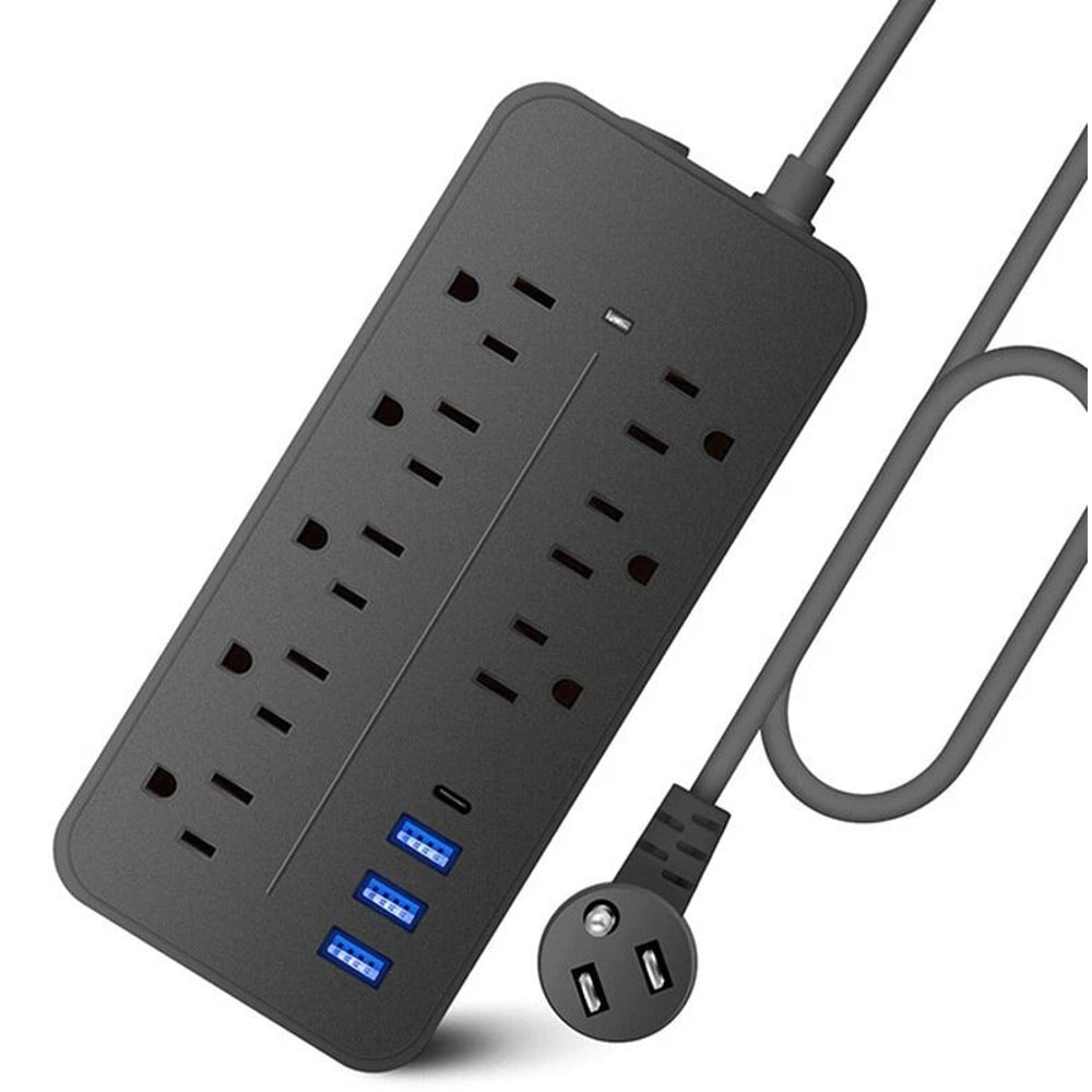 Outlet USB Surge Protector Wall Mount Power Strip With USB C Port 0