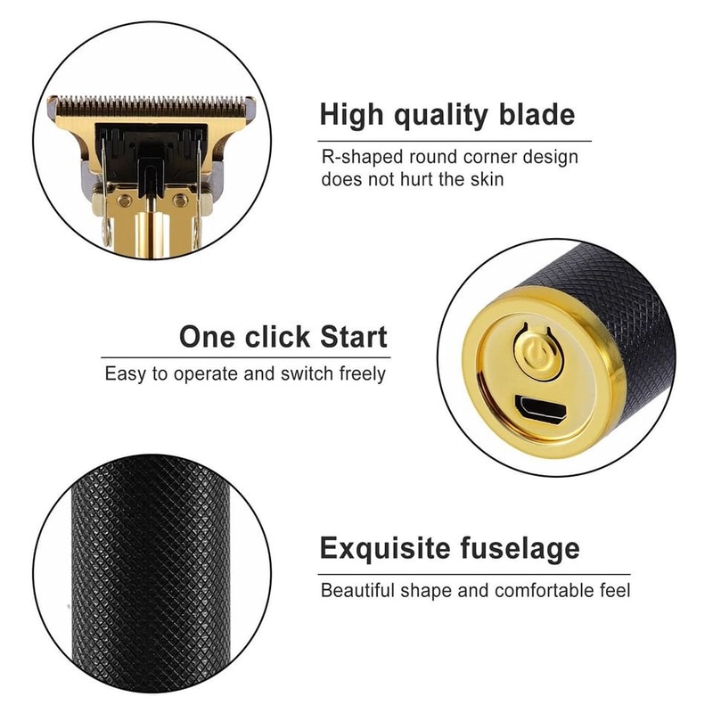 Pro Real Cordless T Blade Hair Trimmer For Sharp Beard Lines And Edging 1