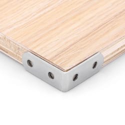 steel corner braces with screws for furniture repair