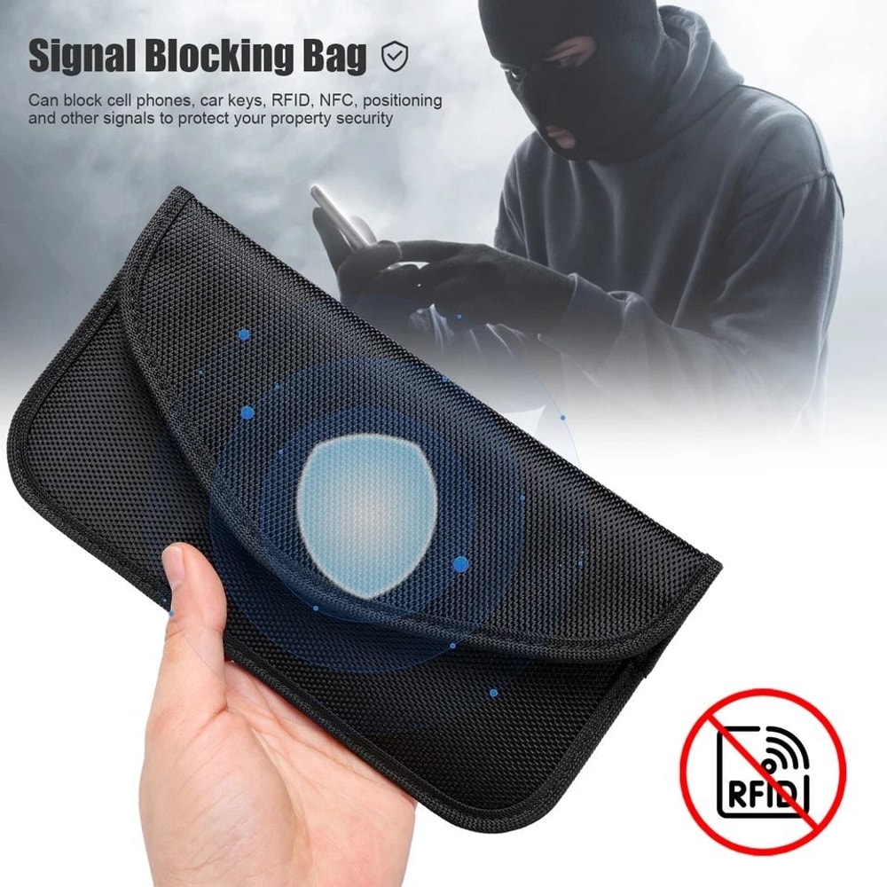 Faraday Bag Cell Phone Signal Blocker And RFID Blocking Pouch 5