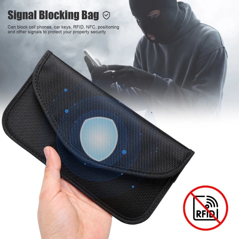 Faraday Bag Cell Phone Signal Blocker And RFID Blocking Pouch 5