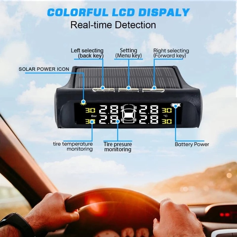Solar TPMS Wireless Tire Pressure Monitoring System With External Sensors 13